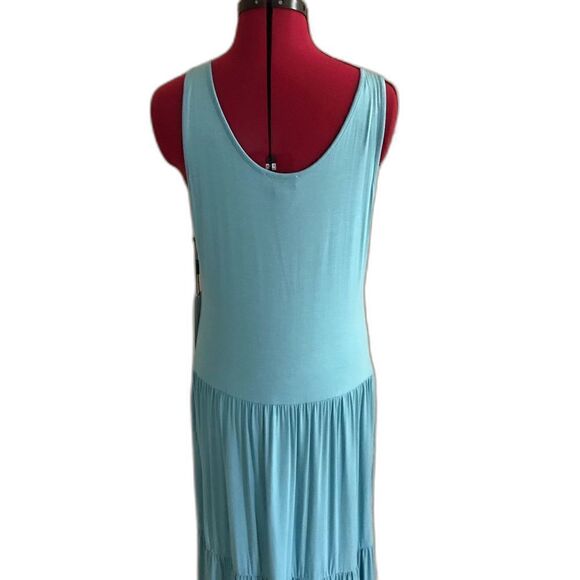 Calvin Klein Tiered Swing Dress Women's Size 12 Blue Sleeveless NWT - Picture 4 of 7